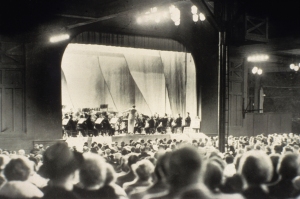 Ernest Ansermet and the Orchestra onstage at the Ravinia Festival on July 3, 1936 (Ravinia Festival photo)